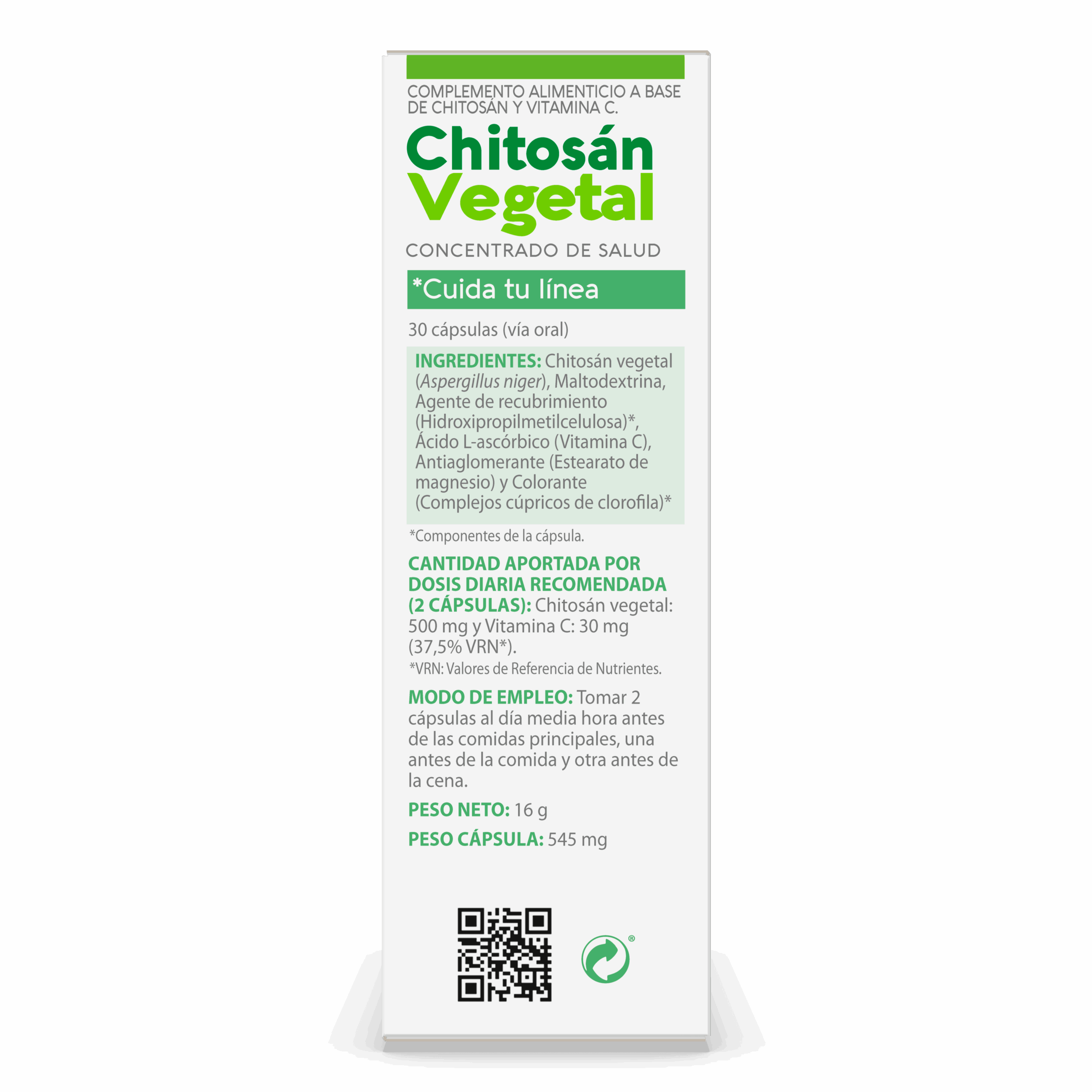 CHITOSÁN VEGETAL 30 CAPS left